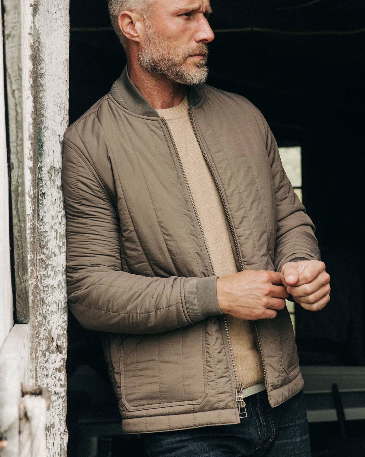 The Able Jacket in Morel Quilted Nylon
