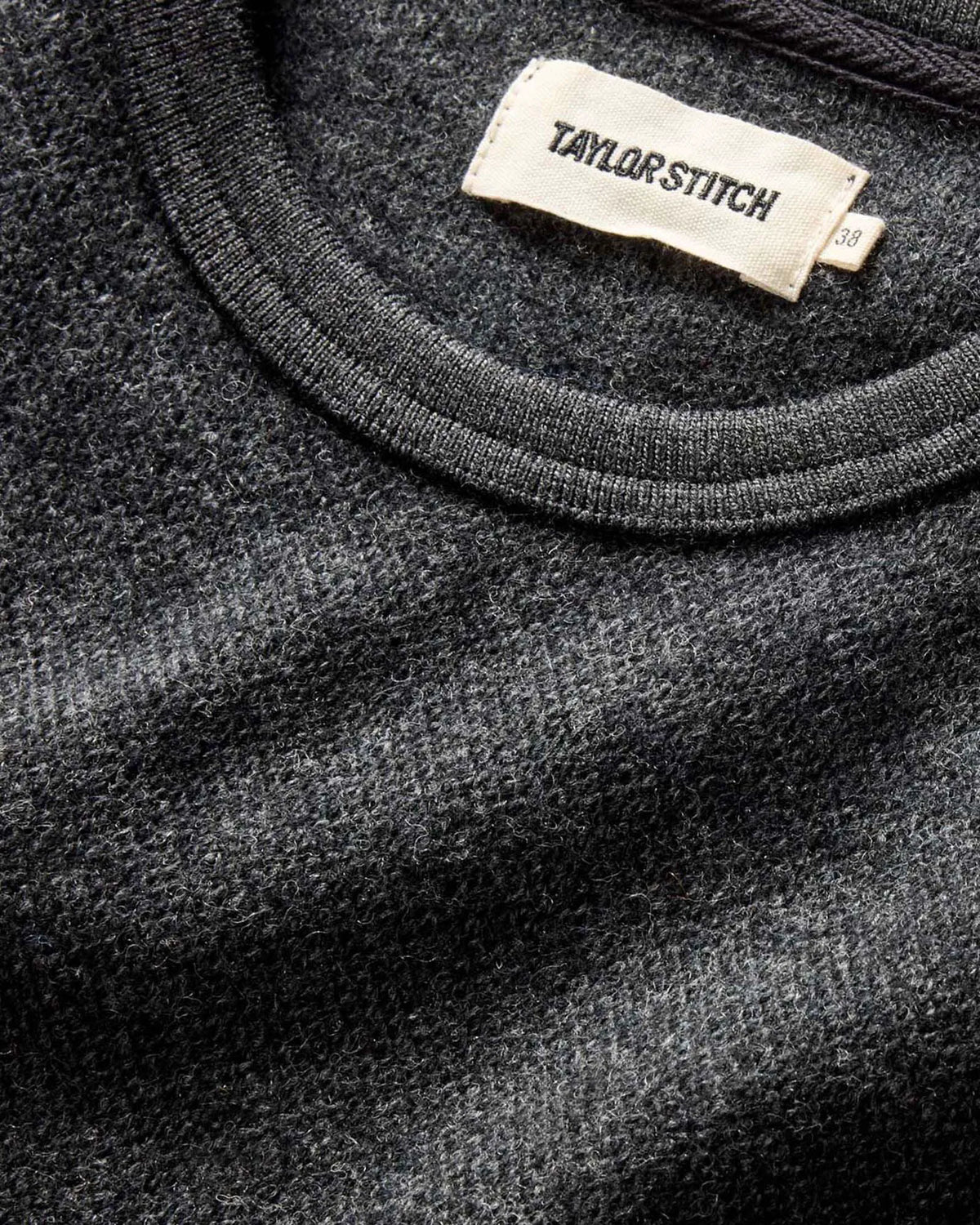 The Evans Crew in Charcoal Birdseye Wool