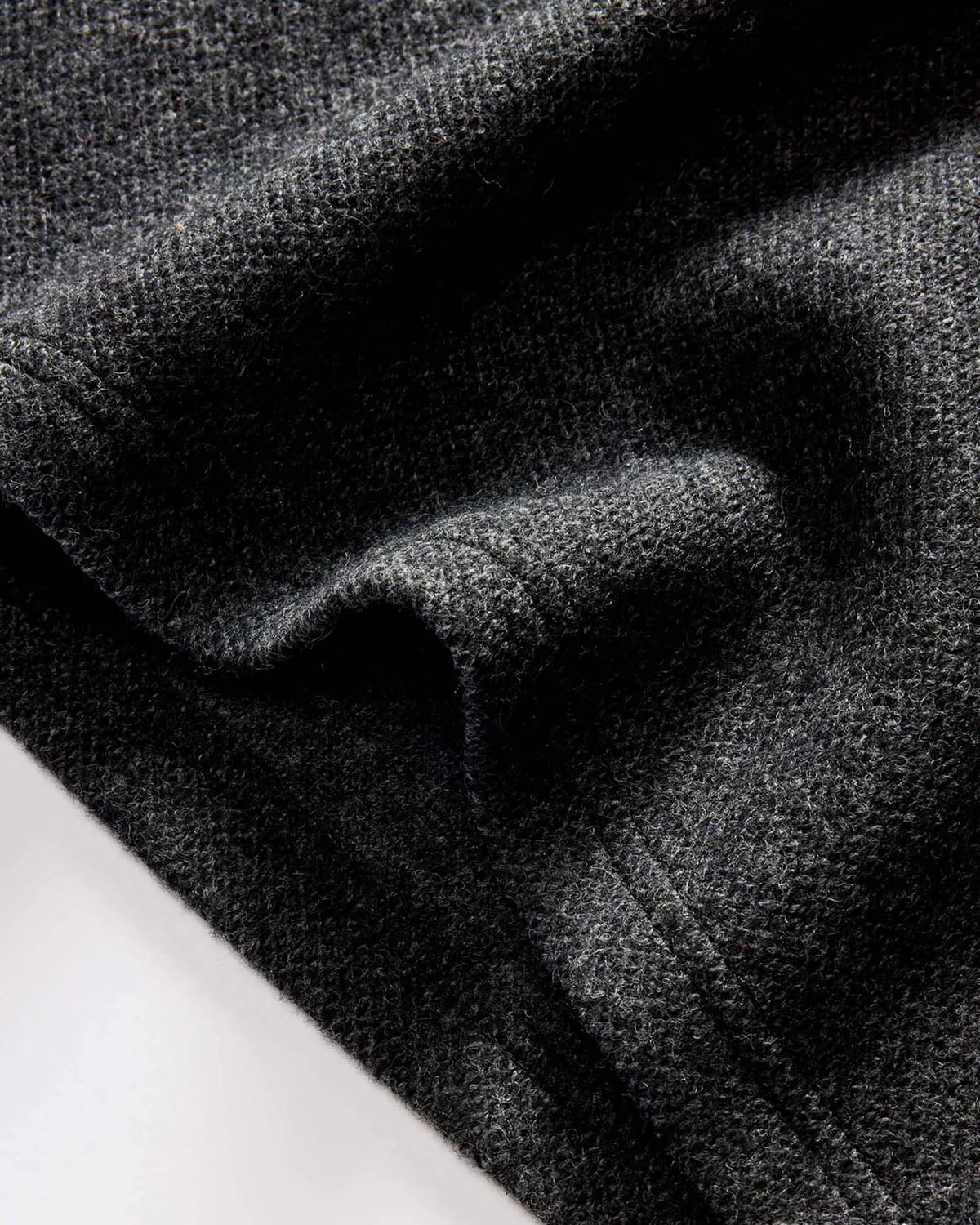 The Evans Crew in Charcoal Birdseye Wool