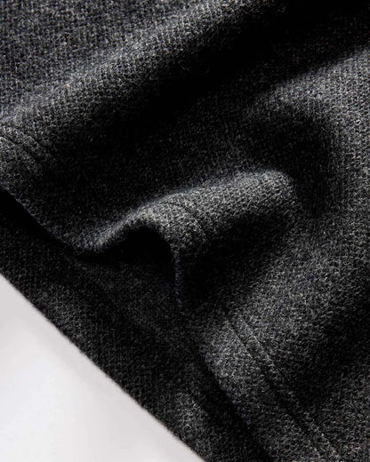 The Evans Crew in Charcoal Birdseye Wool