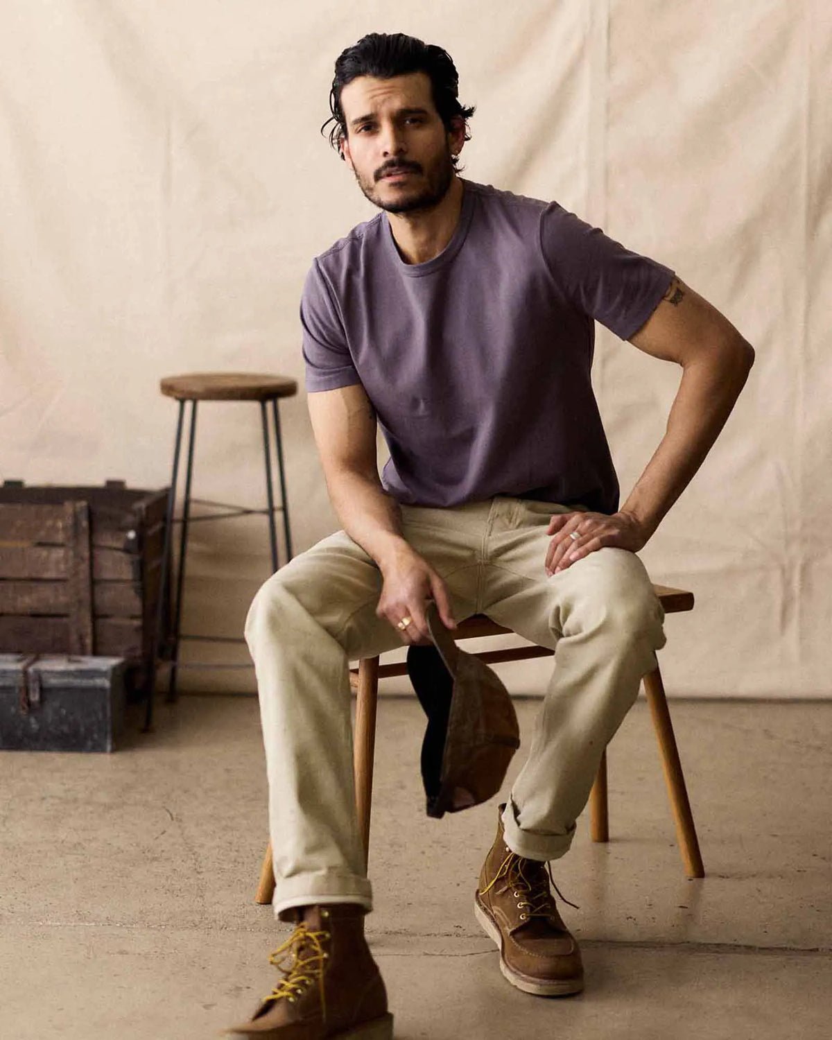 The Organic Cotton Tee in Dried Plum