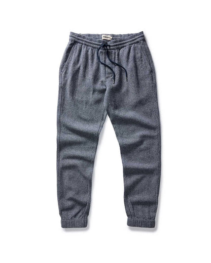 The Apres Pant in Navy Linen Tweed