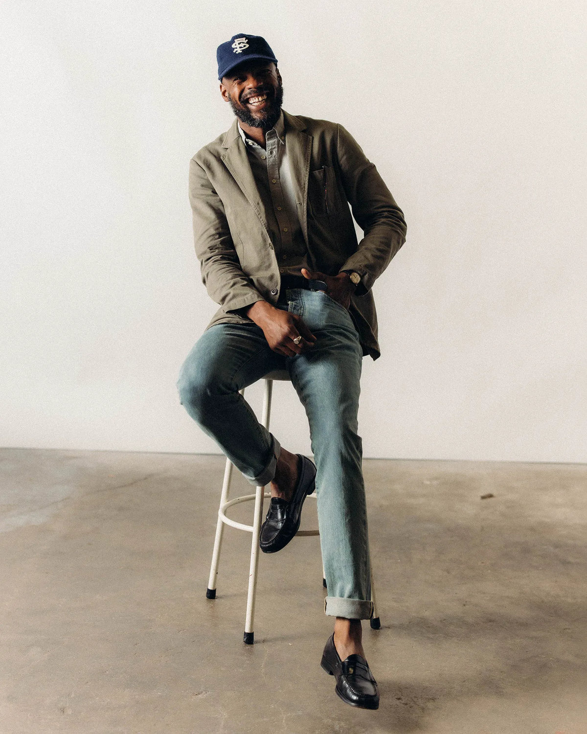 The Foundation Sportcoat in Organic Smoked Olive Twill