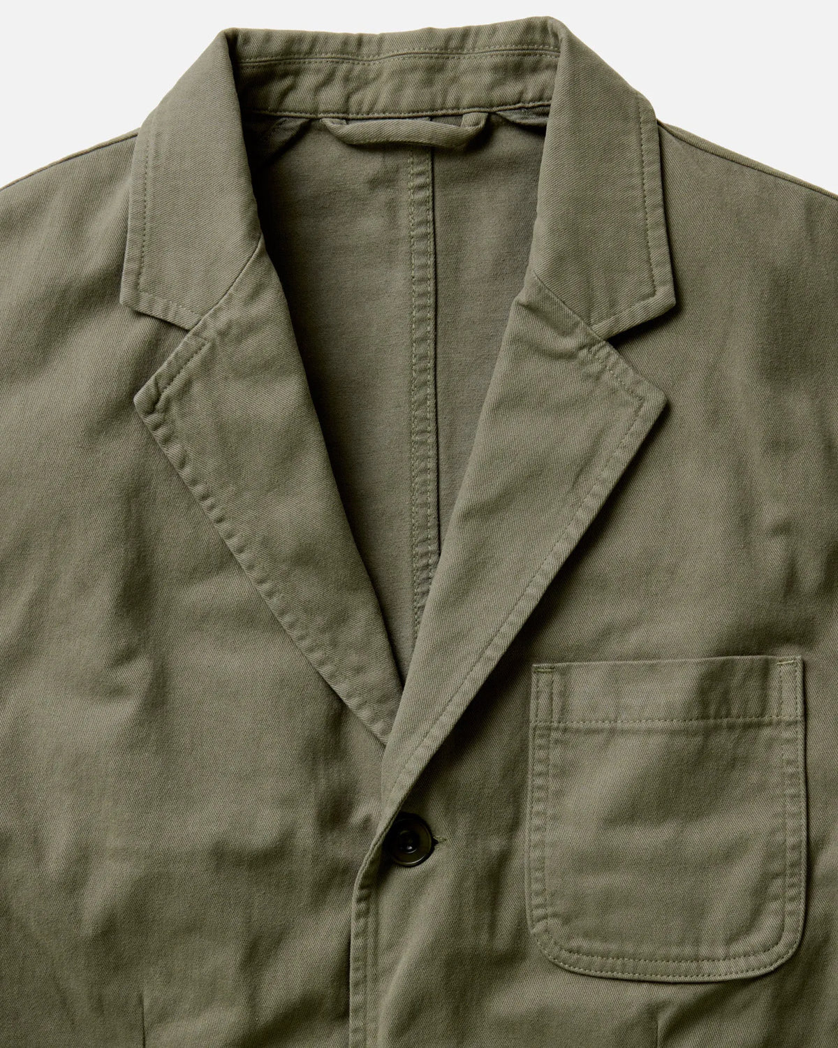 The Foundation Sportcoat in Organic Smoked Olive Twill