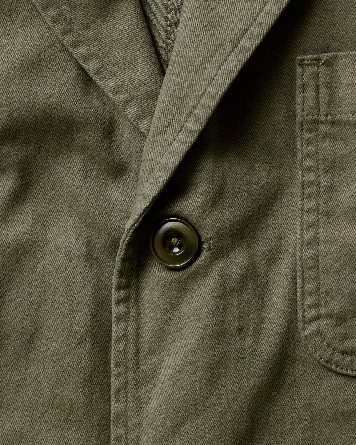The Foundation Sportcoat in Organic Smoked Olive Twill