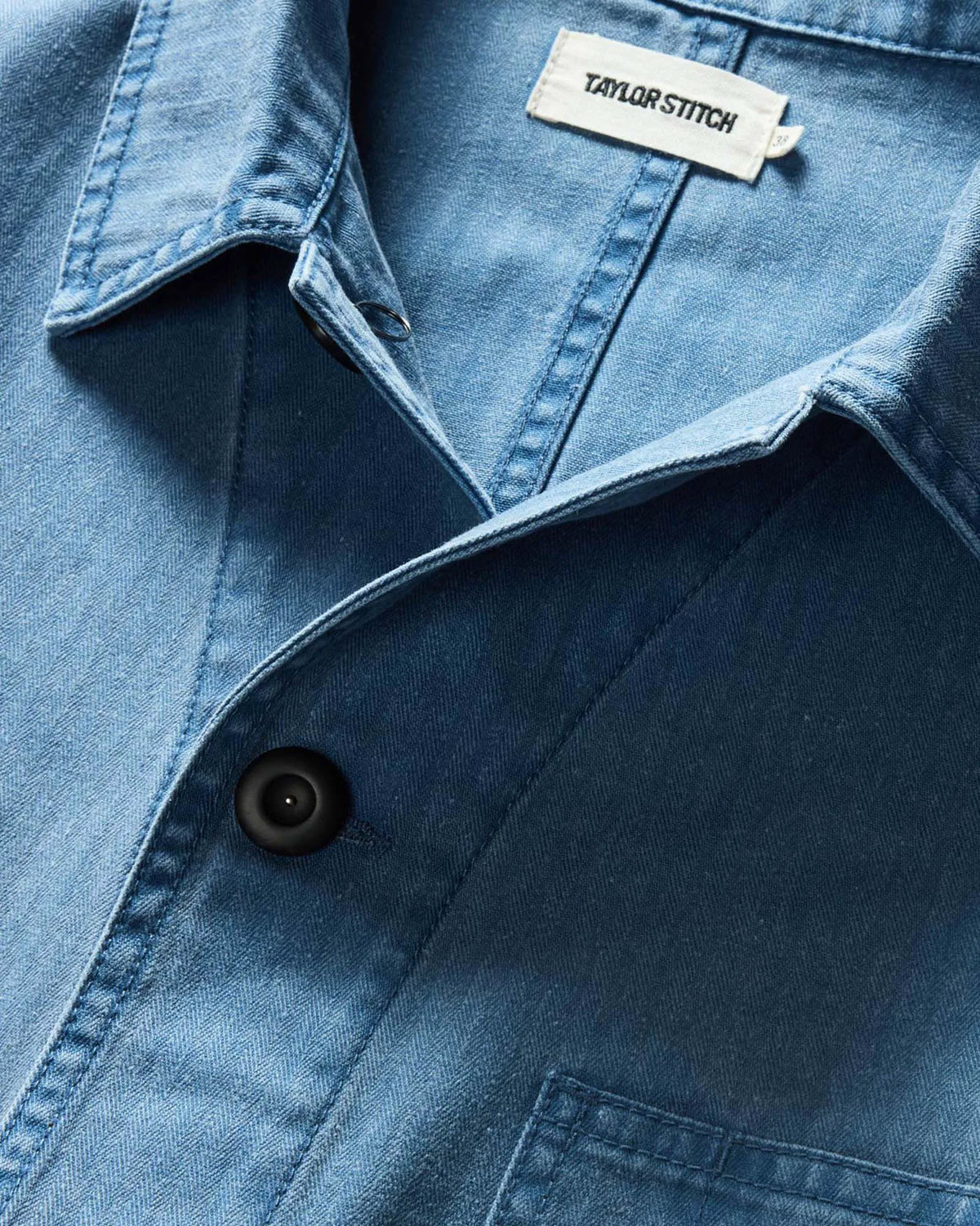 The Ojai Jacket in French Blue Herringbone