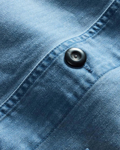 The Ojai Jacket in French Blue Herringbone
