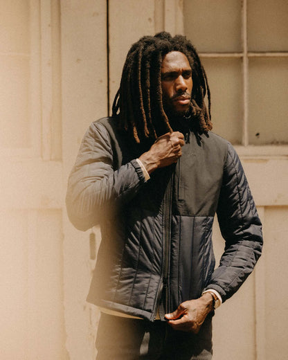 The Ember Jacket in Dark Navy Quilted Nylon