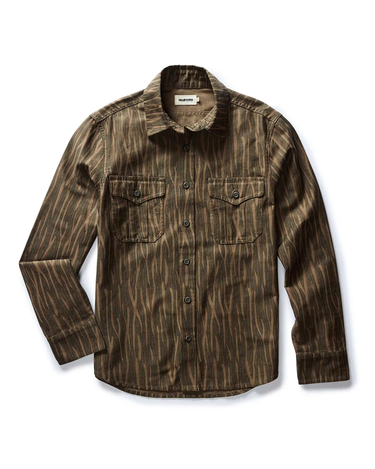 The Saddler Shirt in Bark Print Broken Twill
