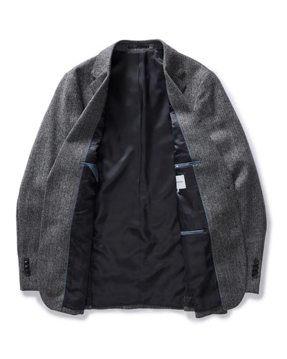 The Stevens Sportcoat in Slate Herringbone Wool