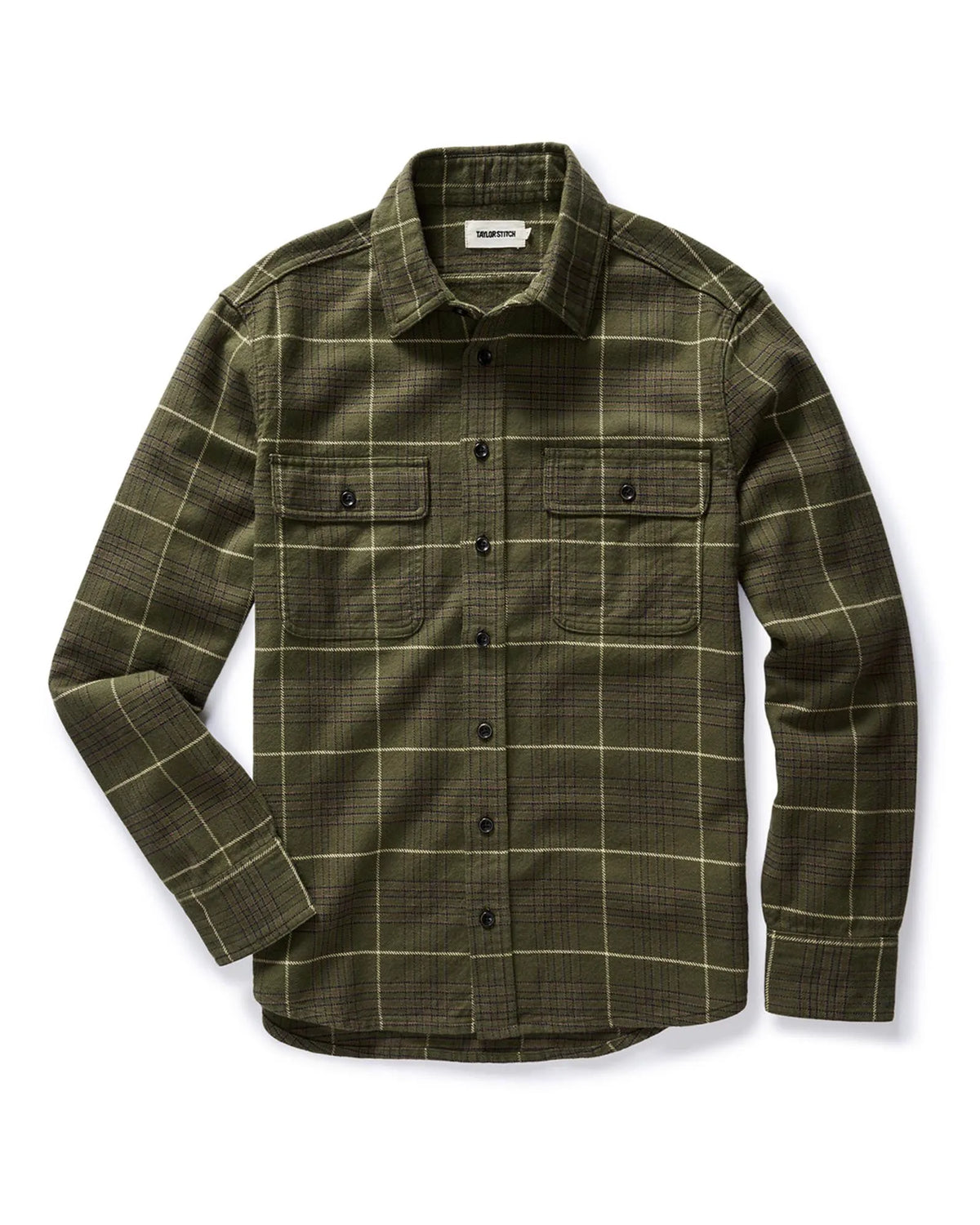 The Ledge Shirt in Olive Plaid
