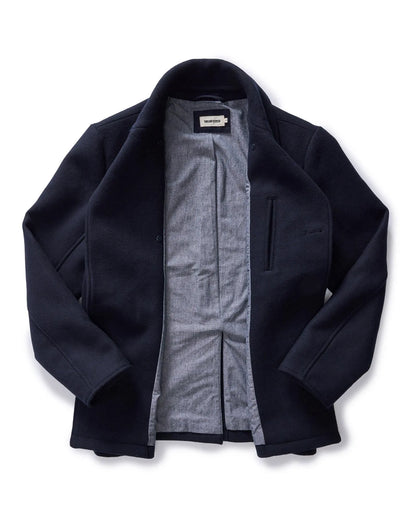 The Mariner Coat in Dark Navy Wool