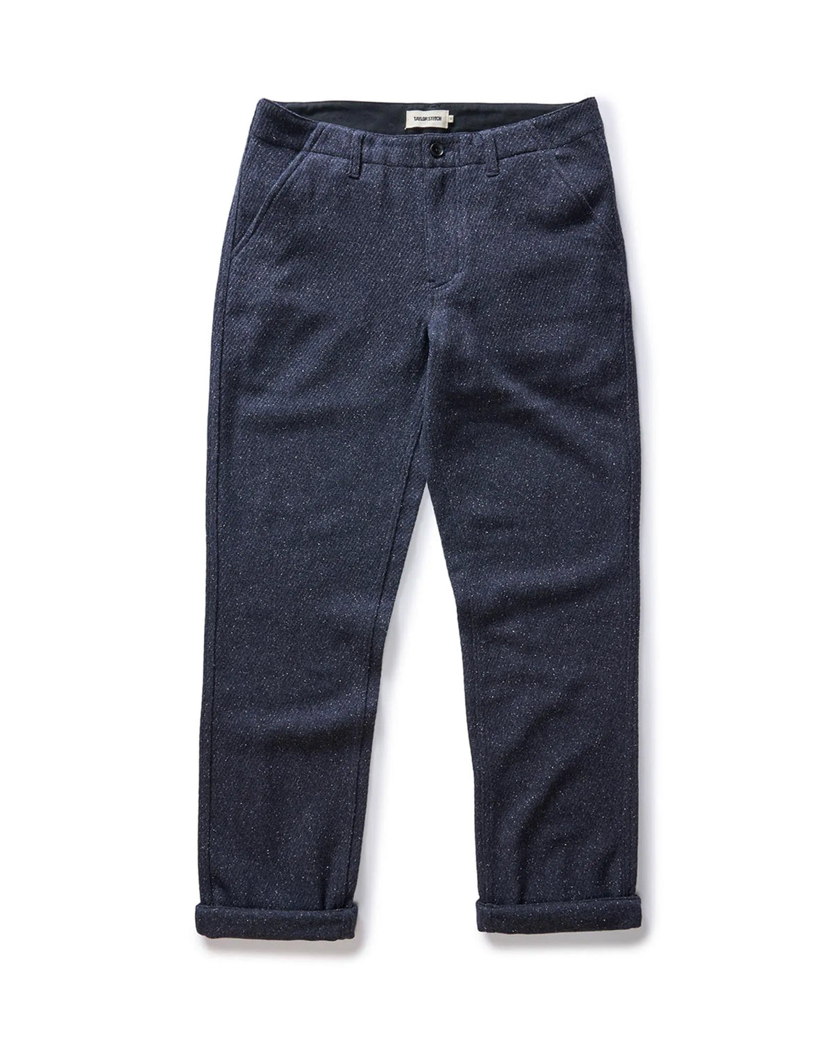 The Carnegie Pant in Navy Nep Wool