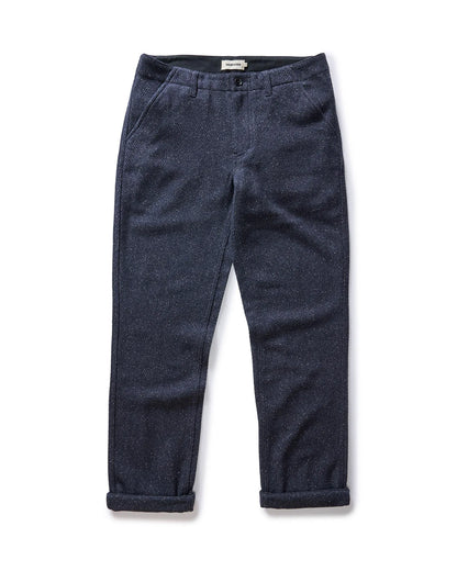 The Carnegie Pant in Navy Nep Wool