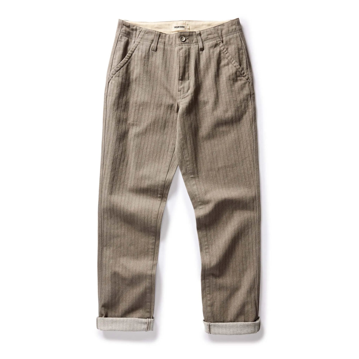 The Morse Pant in Smoked Olive Herringbone