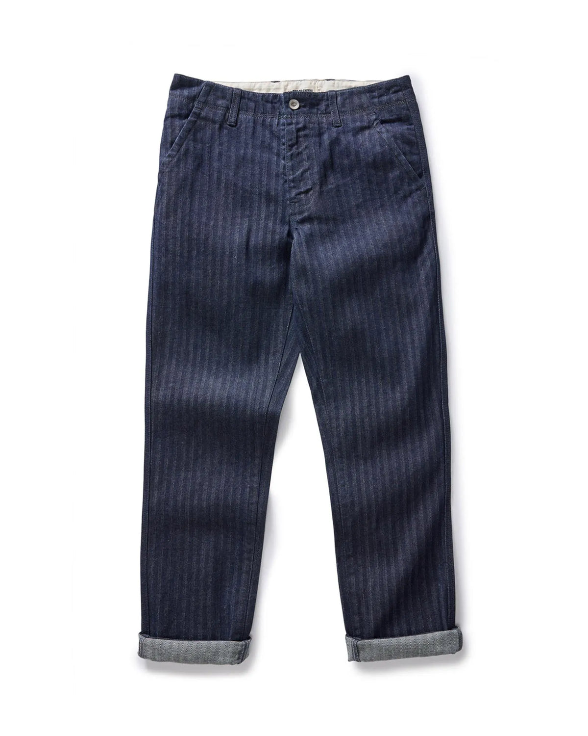 The Morse Pant in Rinsed Indigo Herringbone