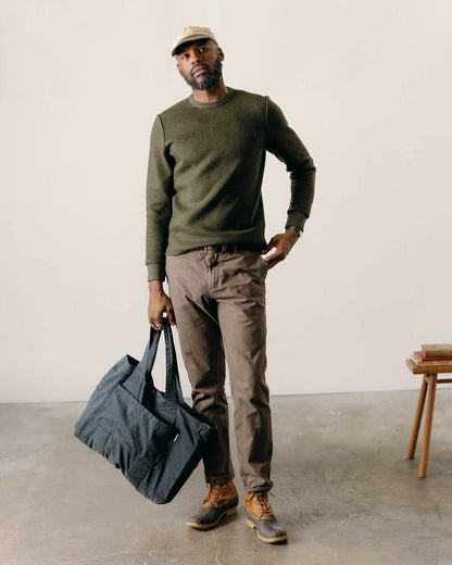 The Evans Crew in Forest Birdseye Wool