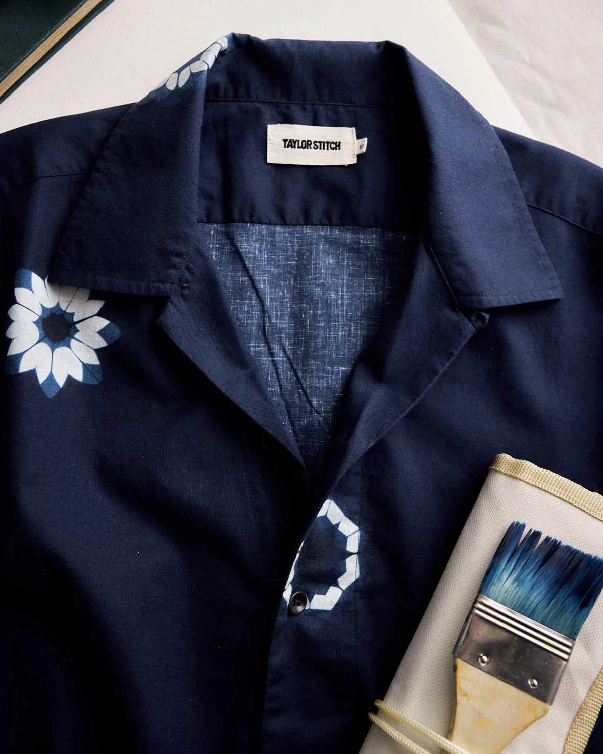The Davis Shirt in Dark Navy Geo