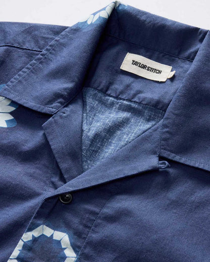 The Davis Shirt in Dark Navy Geo