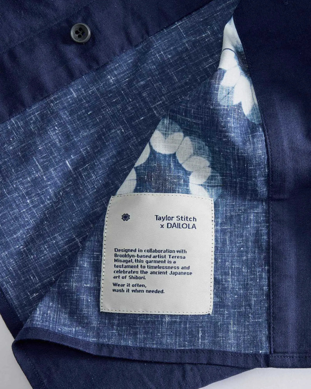 The Davis Shirt in Dark Navy Geo