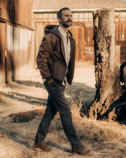 The Workhorse Hoodie in Aged Penny Chipped Canvas