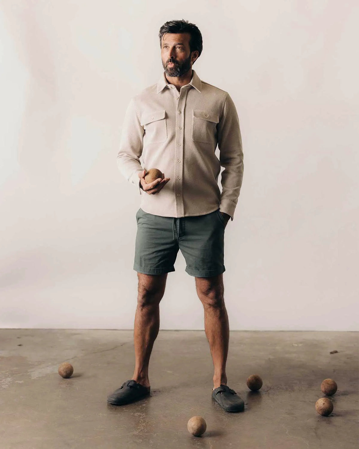 The Ledge Shirt in Flax Twill