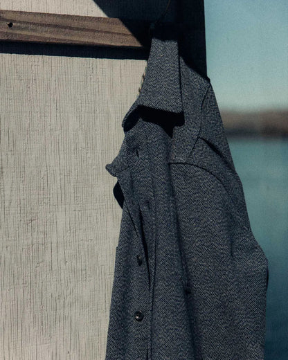 The Utility Shirt in Indigo Ash Wool Canvas