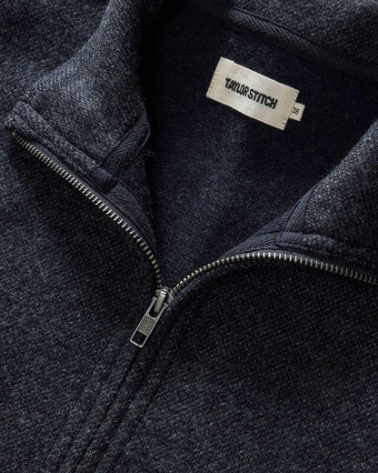 The Evans Jacket in Navy Birdseye Wool