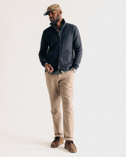 The Carmel Pant in Heather Khaki Cotton Linen