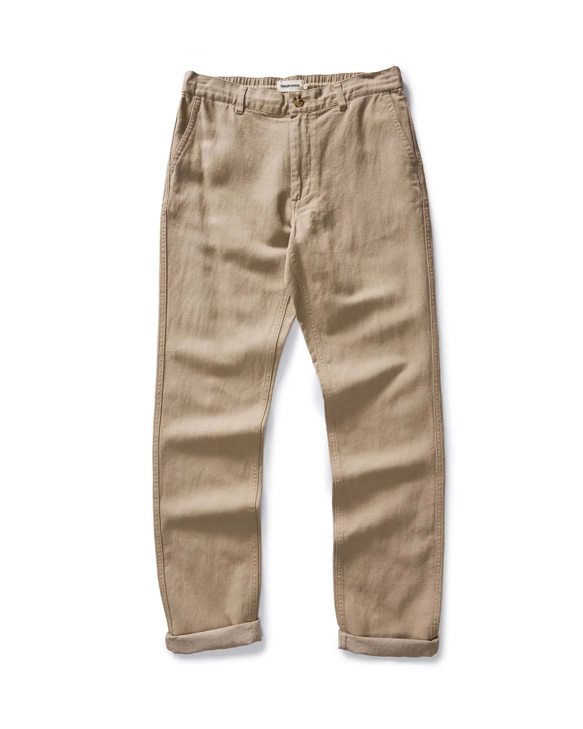 The Carmel Pant in Heather Khaki Cotton Linen