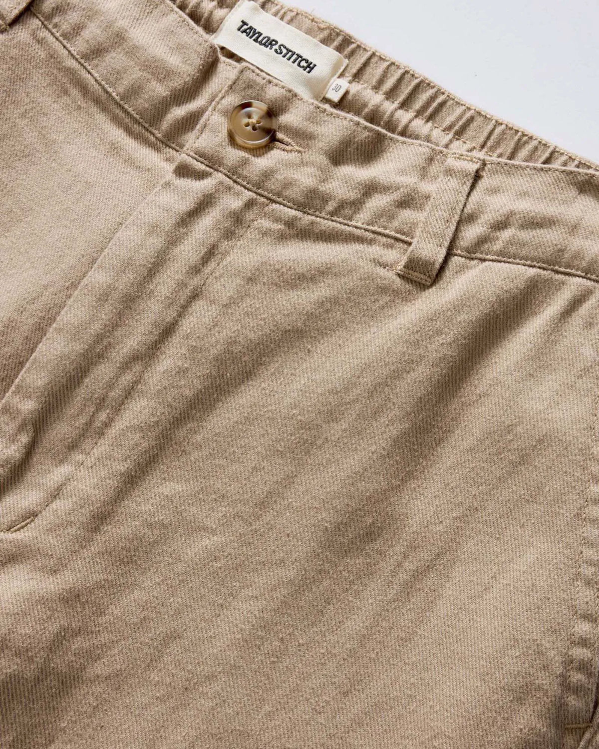 The Carmel Pant in Heather Khaki Cotton Linen