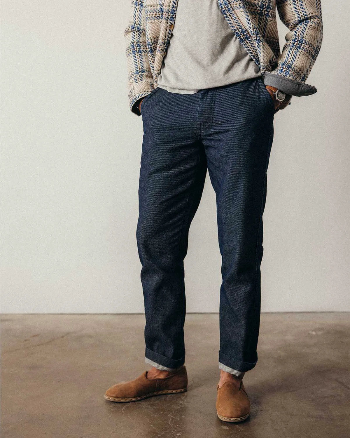 The Morse Pant in Rinsed Indigo Twill