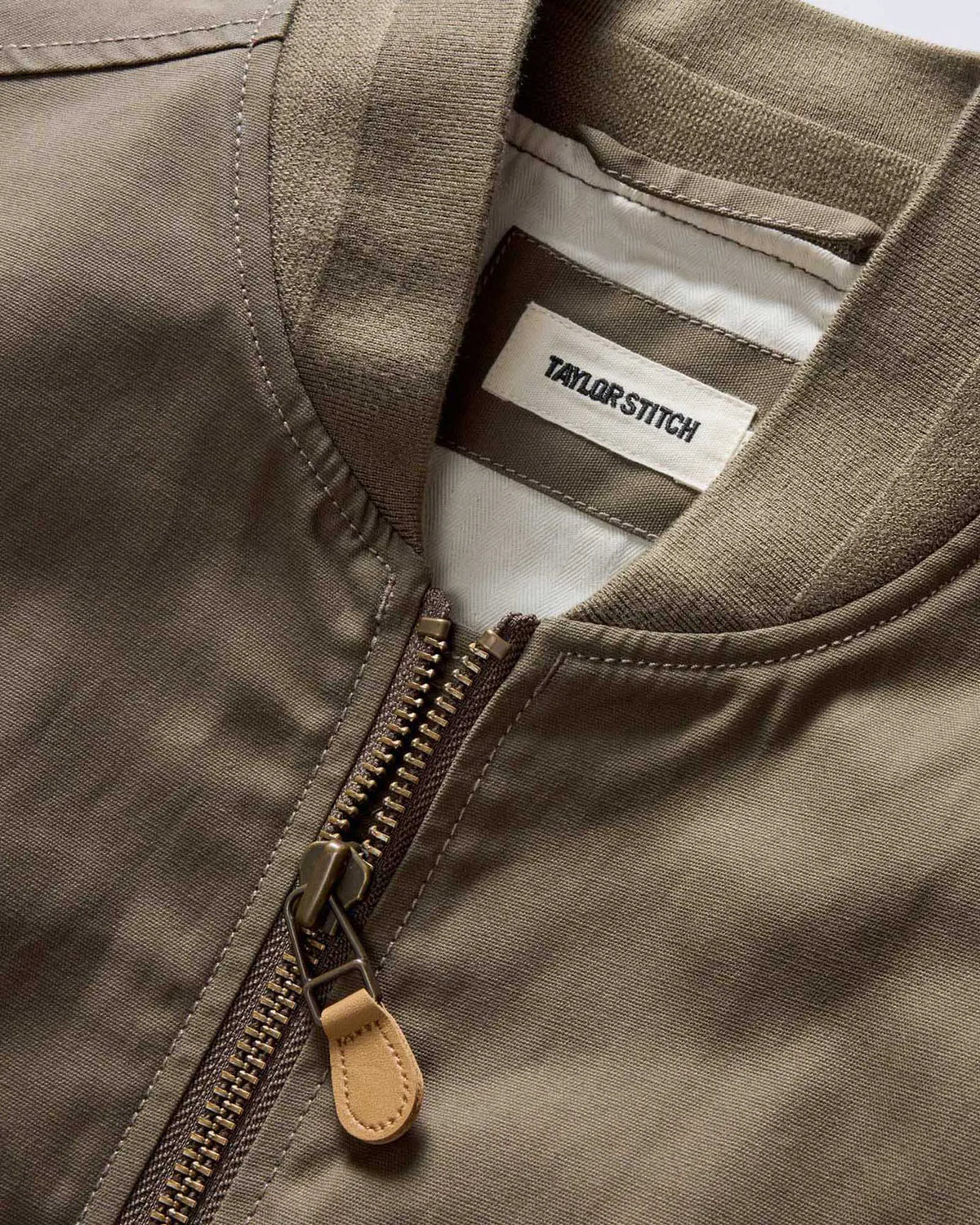 The Bomber Jacket in Fatigue Olive Dry Wax