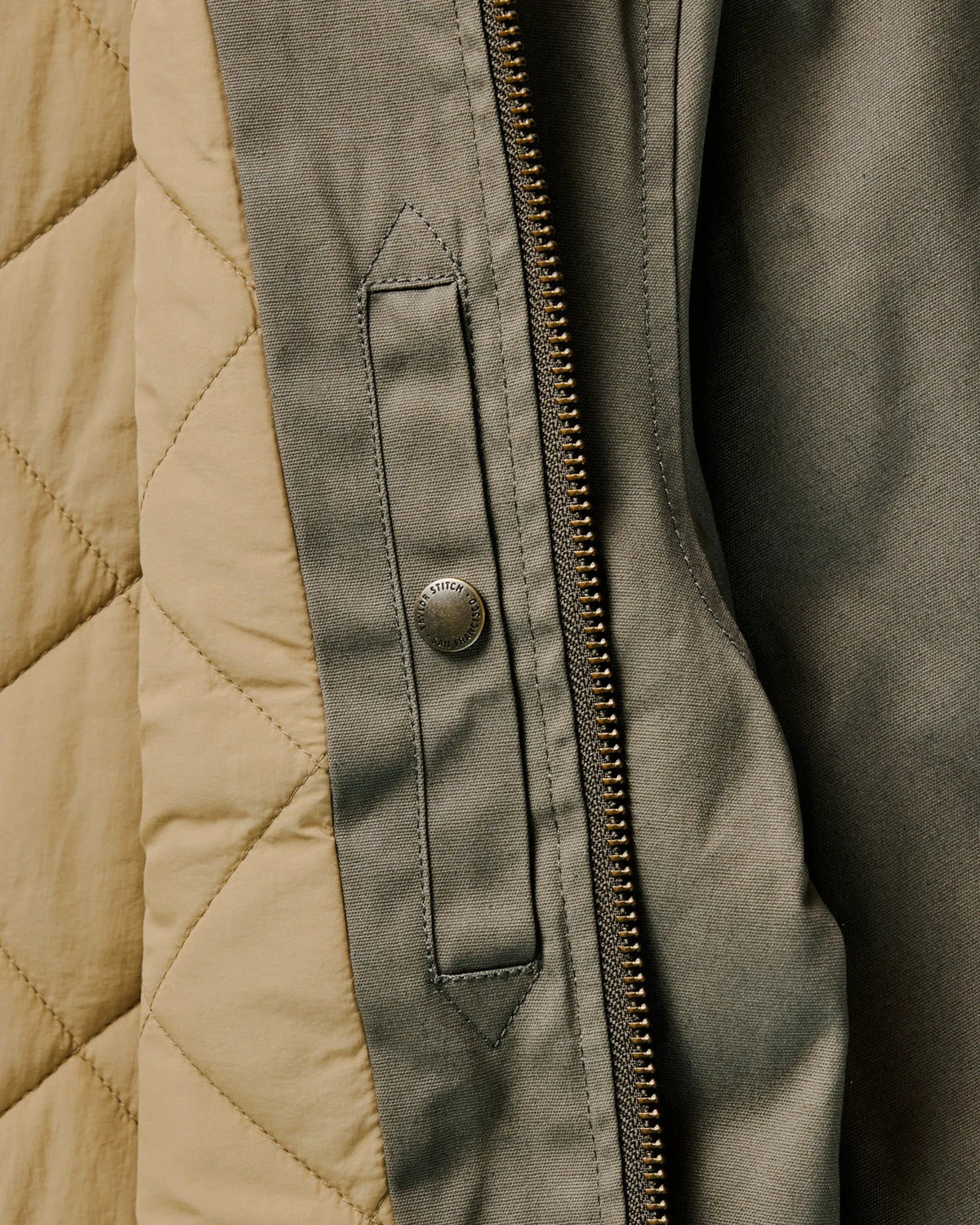 The Insulated Bomber Jacket in Fatigue Olive Dry Wax
