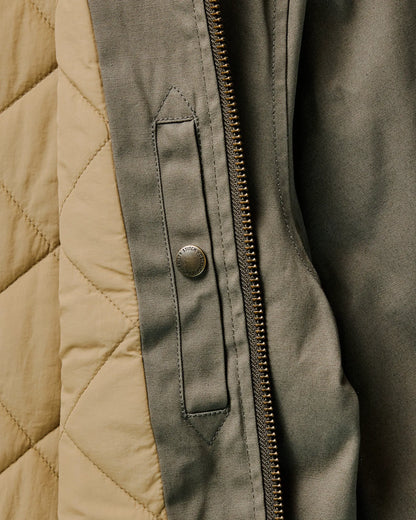 The Insulated Bomber Jacket in Fatigue Olive Dry Wax