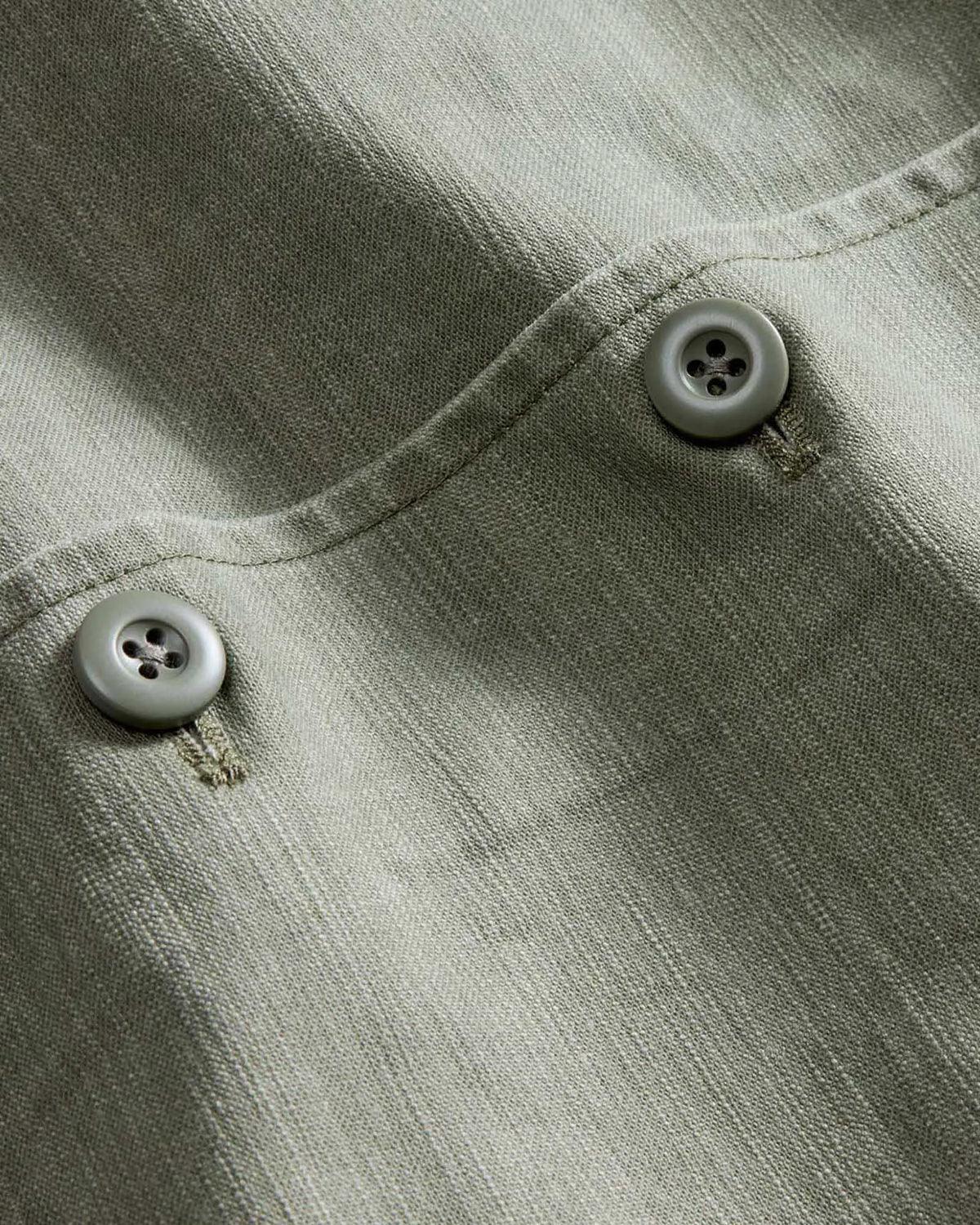 The Short Sleeve Surplus Shirt in Field Olive Reverse Sateen