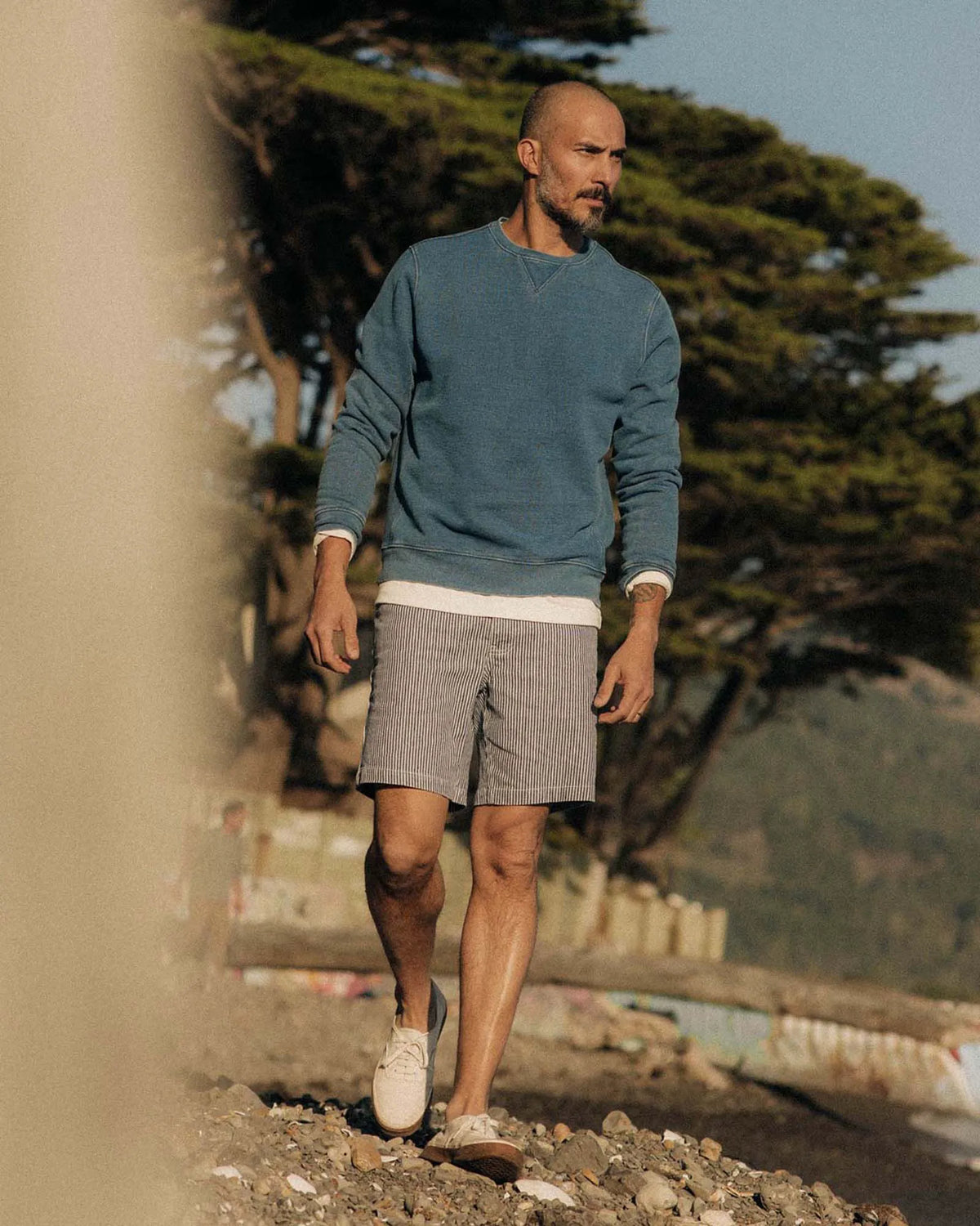The Sunset Crew in Washed Indigo Terry