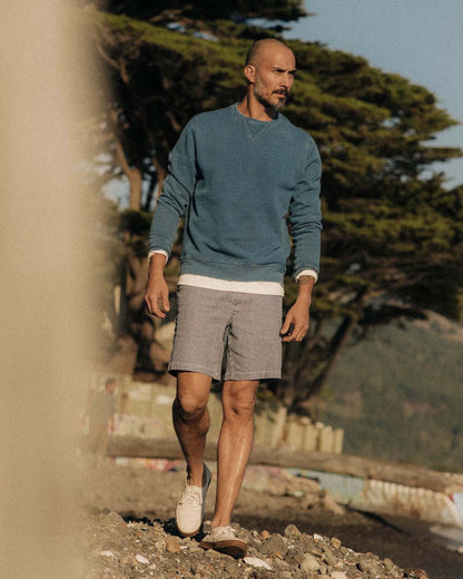 The Sunset Crew in Washed Indigo Terry