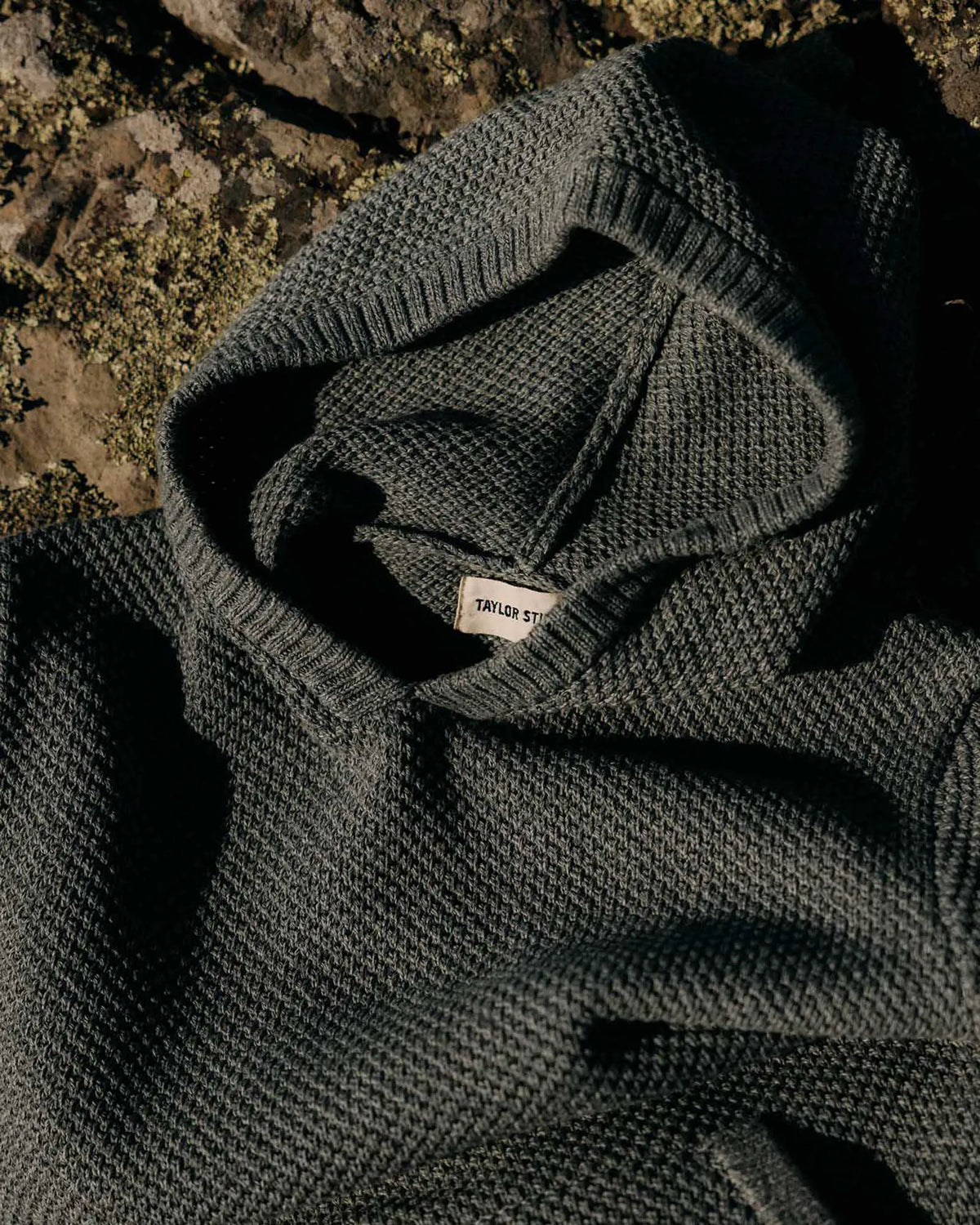The Crawford Sweater Hoodie in Deep Sea Twist