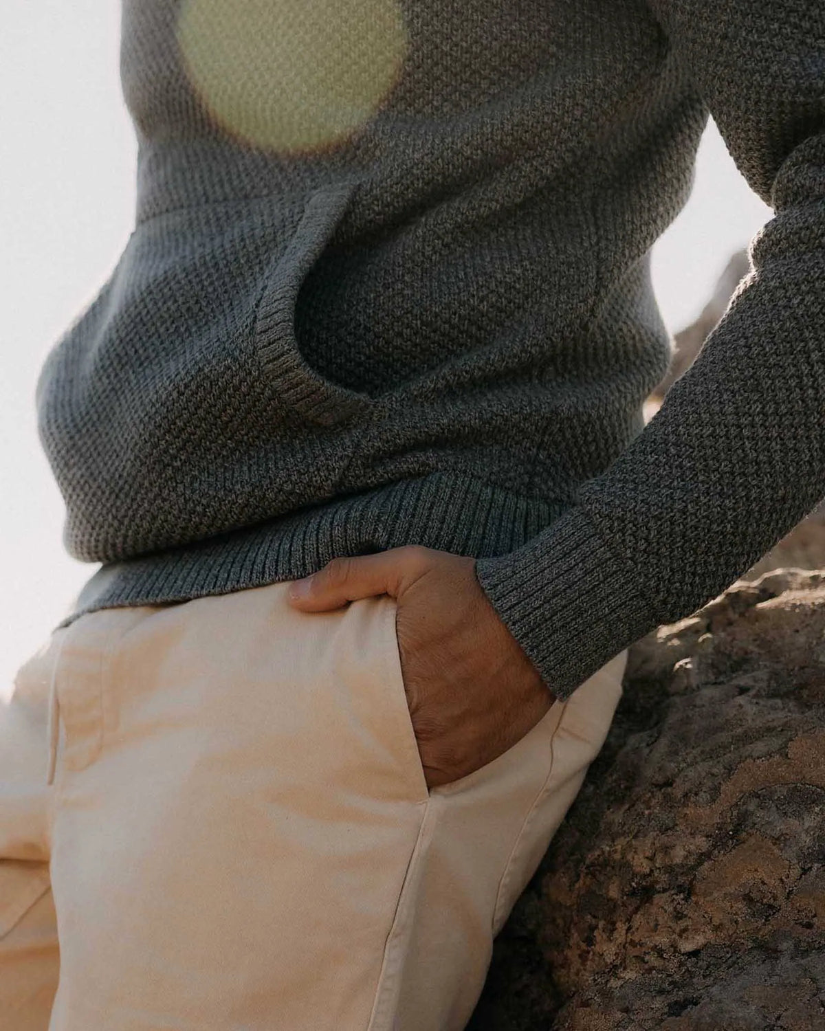 The Crawford Sweater Hoodie in Deep Sea Twist