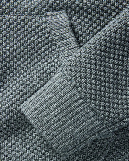 The Crawford Sweater Hoodie in Deep Sea Twist