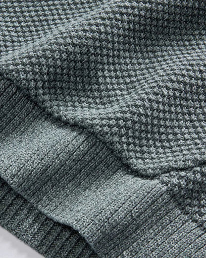 The Crawford Sweater Hoodie in Deep Sea Twist