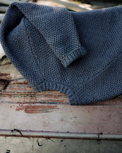 The Fisherman Sweater in Blue Melange