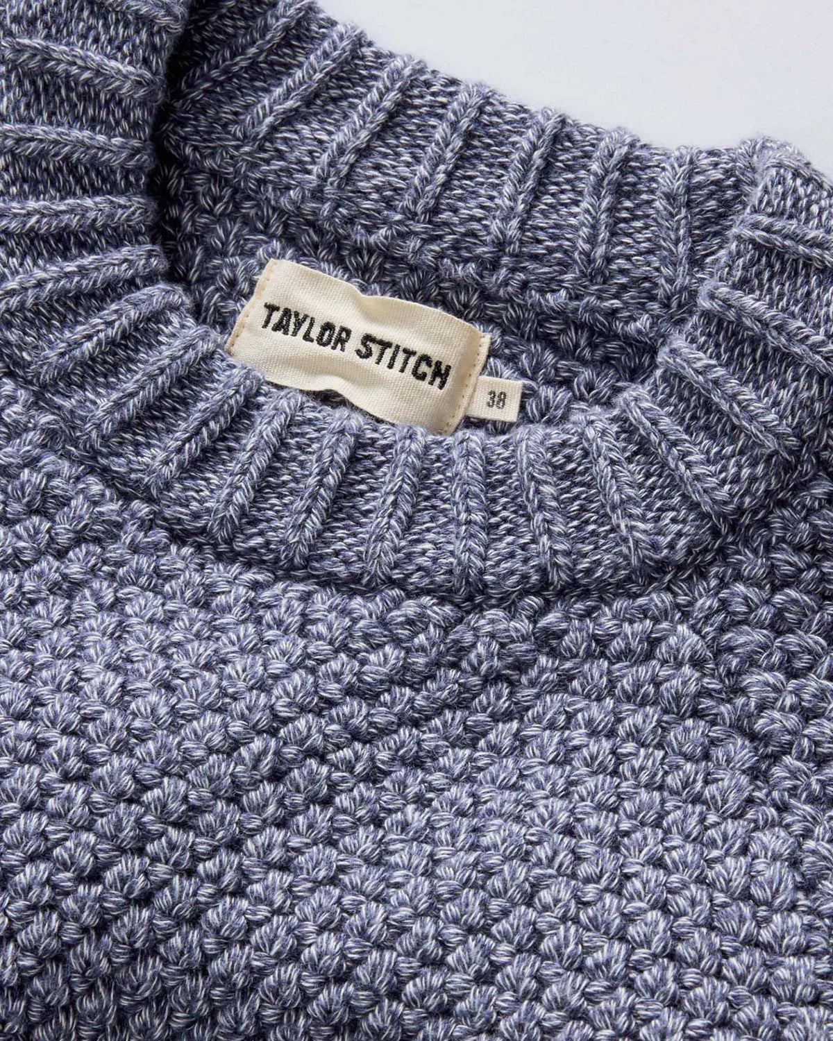 The Fisherman Sweater in Blue Melange