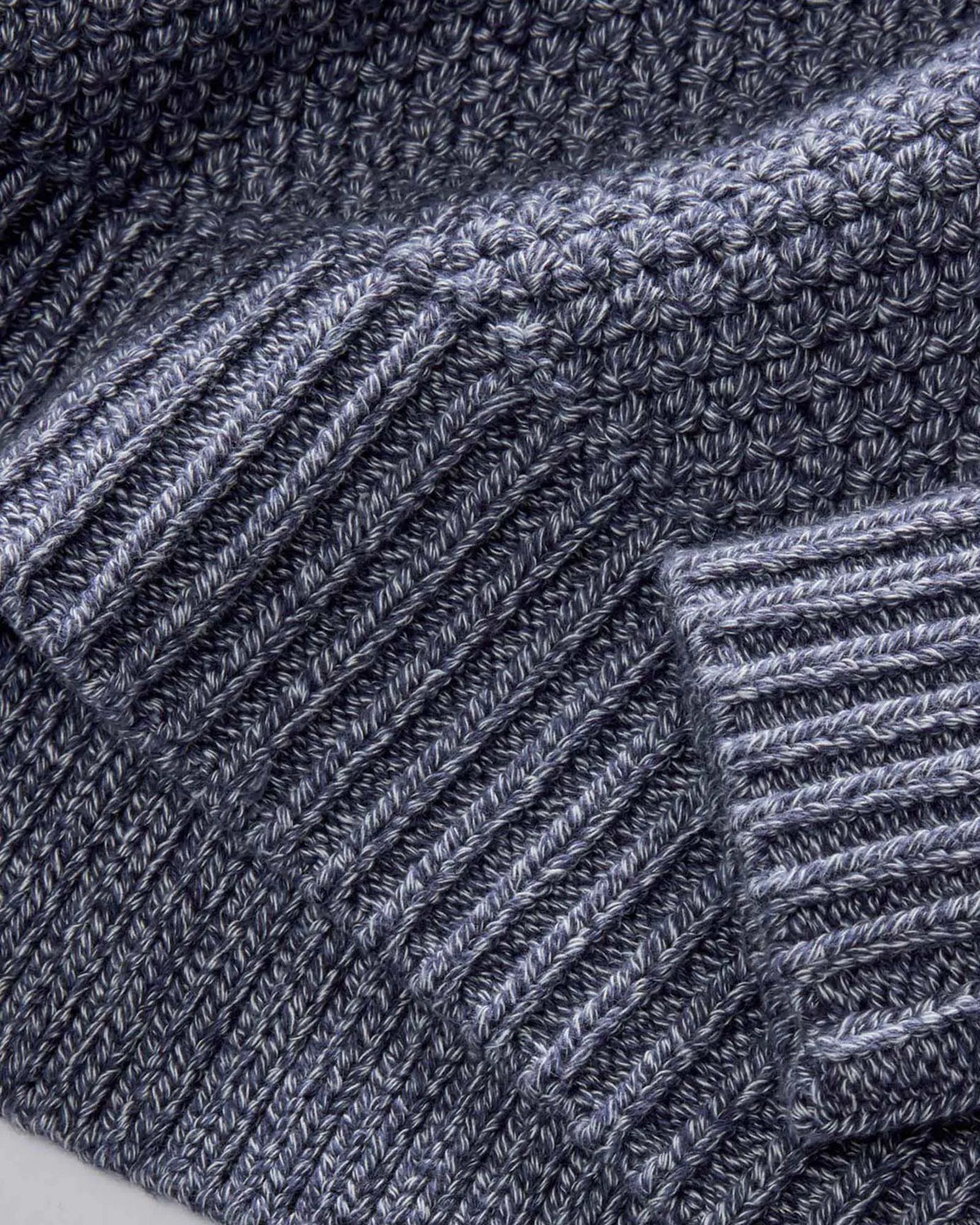 The Fisherman Sweater in Blue Melange