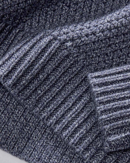 The Fisherman Sweater in Blue Melange