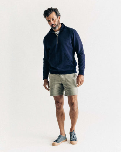 The Surplus Short in Field Olive Reverse Sateen