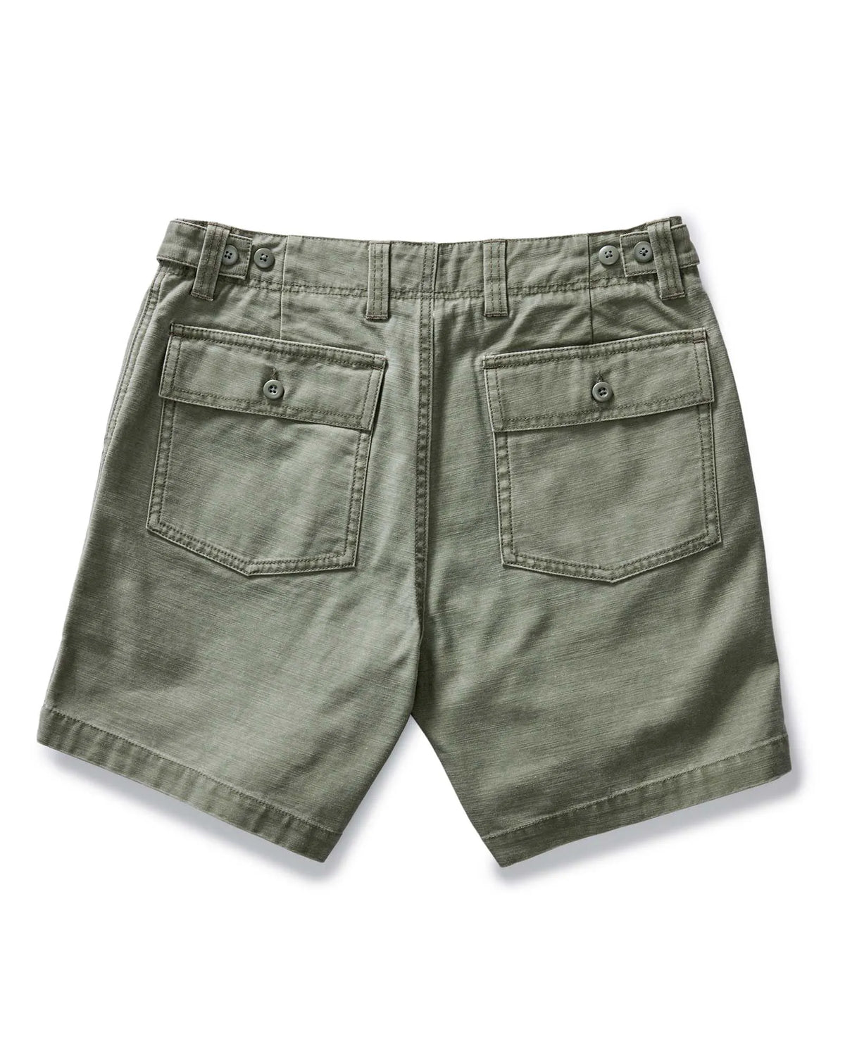 The Surplus Short in Field Olive Reverse Sateen