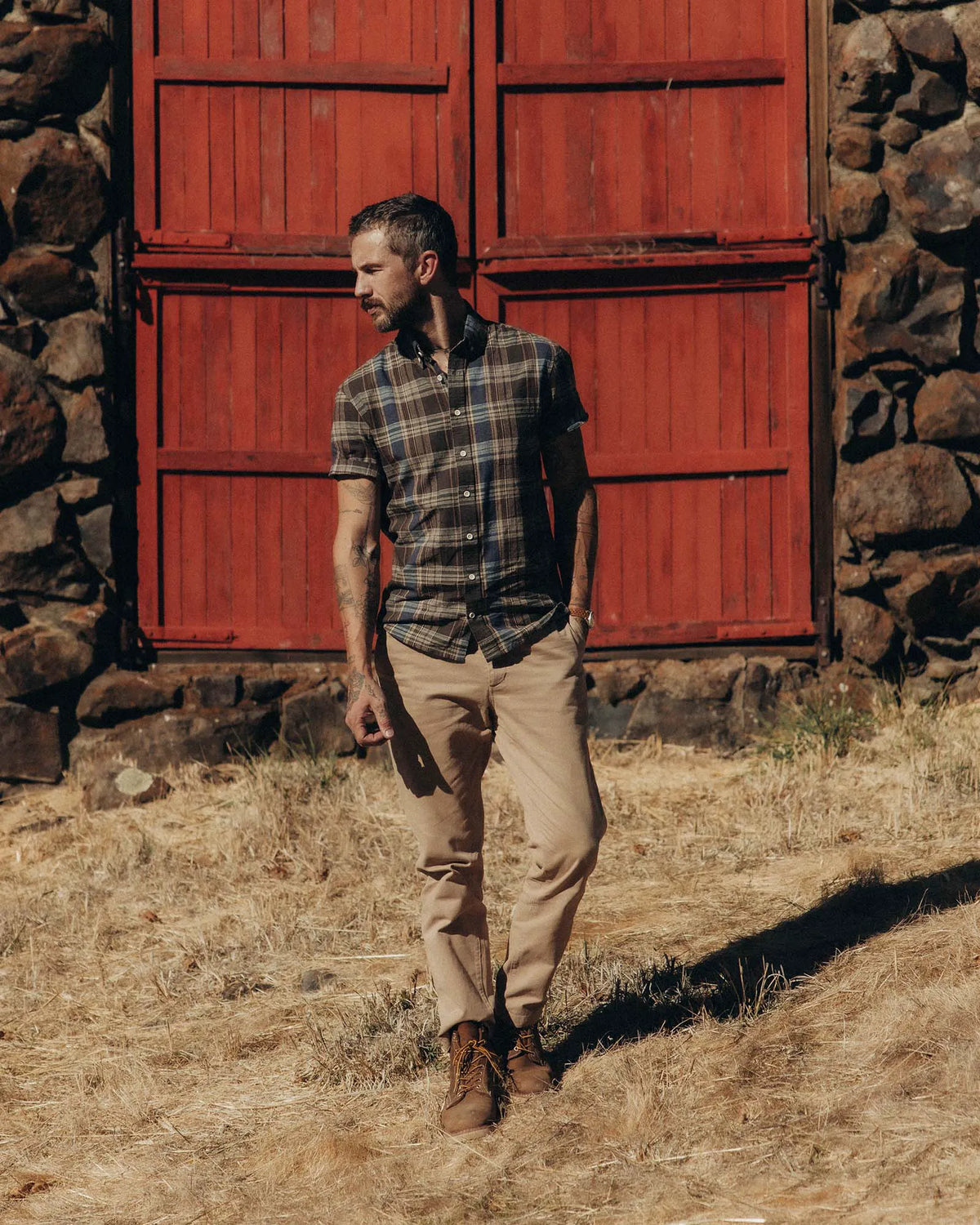 The Short Sleeve Jack in Atlantic Blue Plaid
