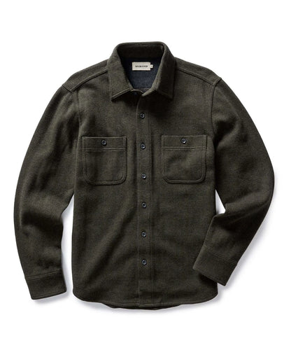 The Coastline Knit Shirt in Heather Army